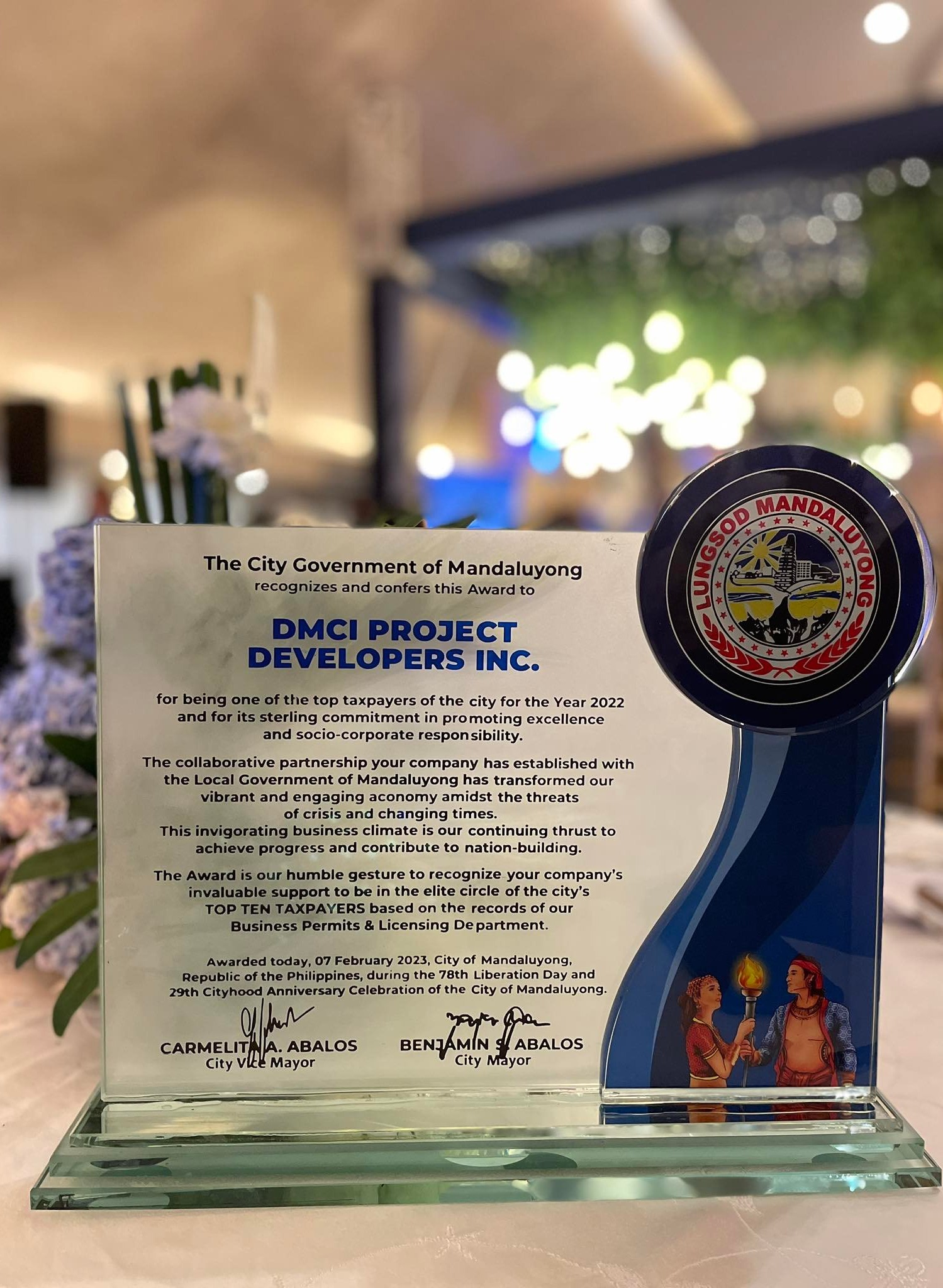 DMCI Homes among Mandaluyong City's top 10 taxpayers for 2022