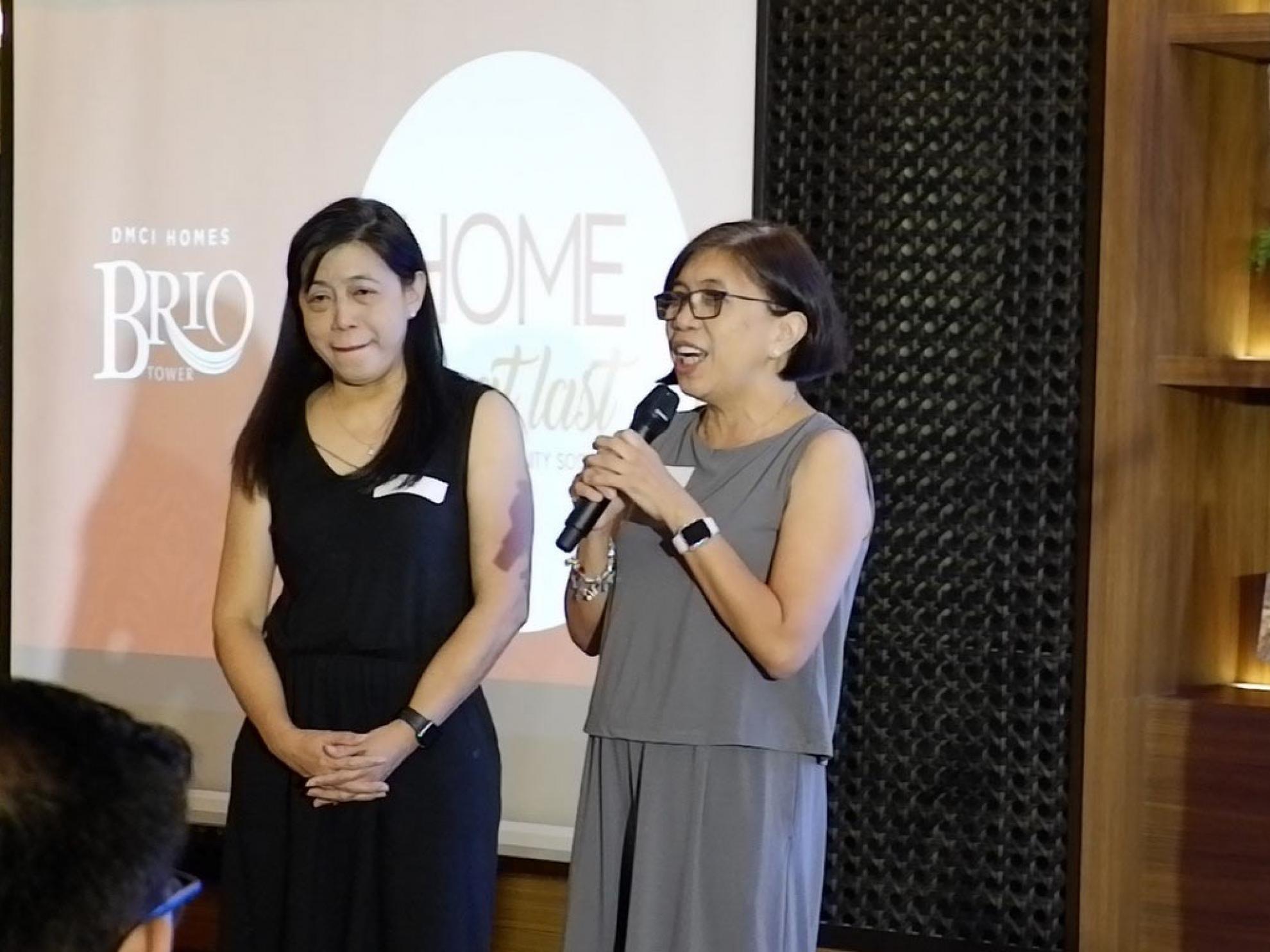 Unit owner Ms. Ma. Clara Reyes and her sister Cecile give a testimonial for DMCI Homes’ Brio Tower project.